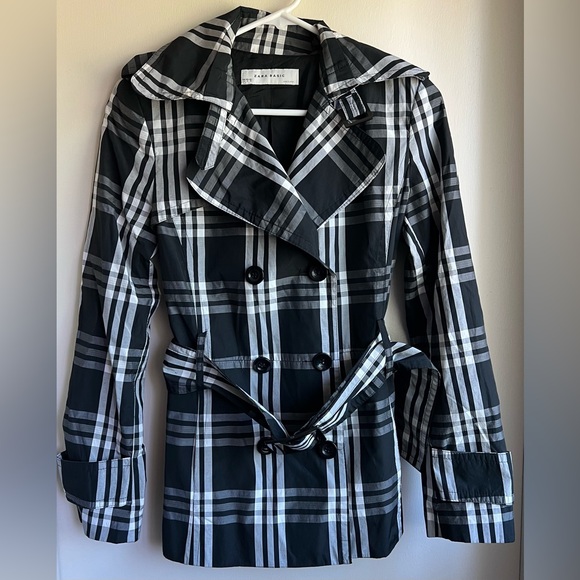 zara basic Jackets & Blazers - Zara Basic Peacoat